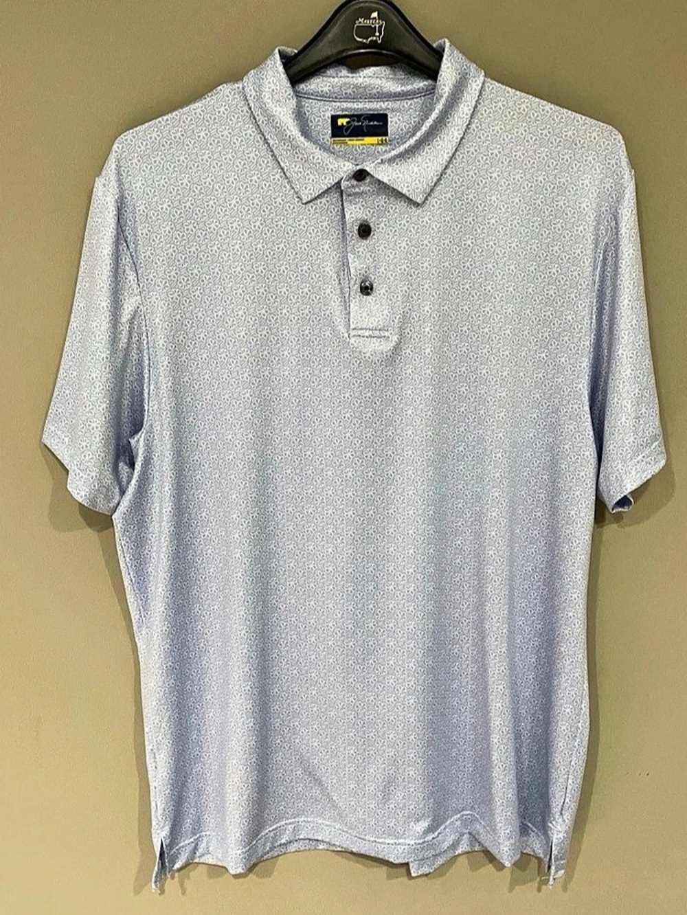 Jack Nicklaus Floral Polo Blue & White Size Large